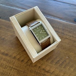 Brand new Breda watch. Green face, crocodile band